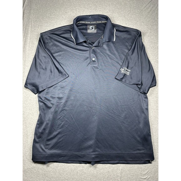 Footjoy Polo Shirt Mens XL Blue Short Sleeve Golf‎ Button Cypress Creek - Picture 3 of 7